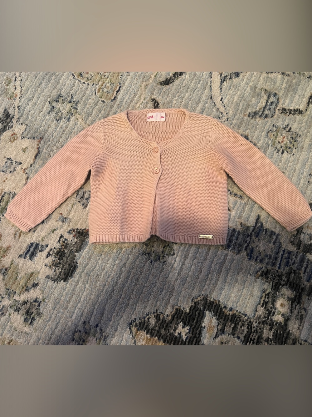 Pink Knit Button-Front Baby Girl Sweater